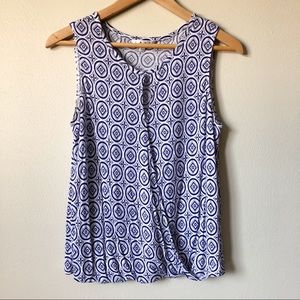 Closet closing 4/15, make offer! CAbi Jersey Medallion Print Keyhole Tank S